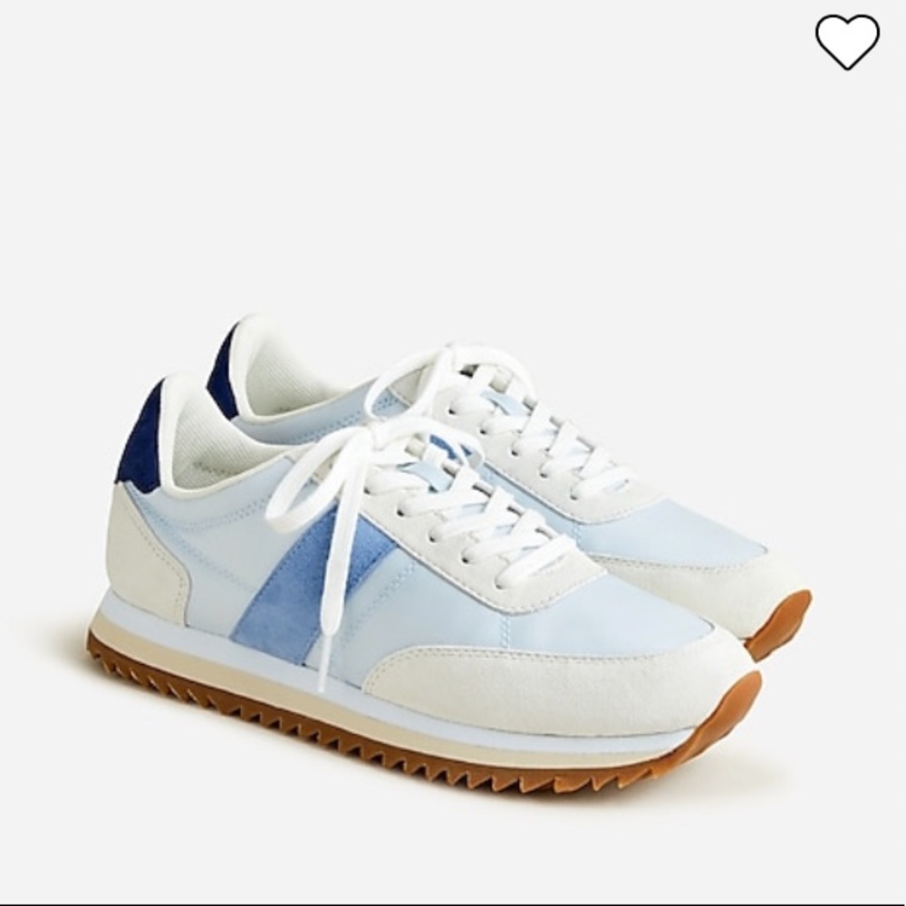 J Crew Pale, and Navy blue color block sneakers. New with Tags.